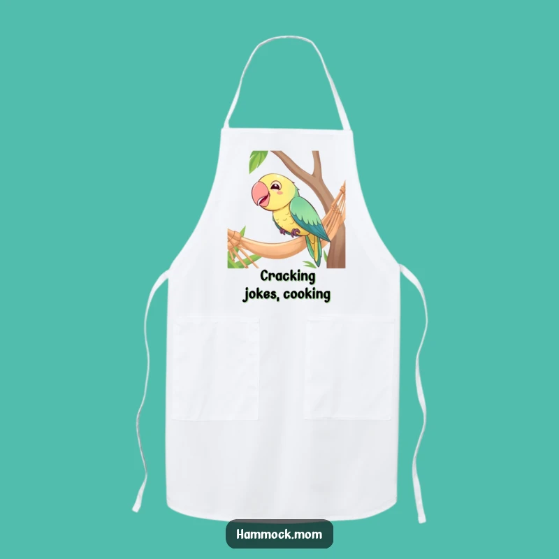 Funny Parrot Hammock Apron: Cook with Tropical Glee