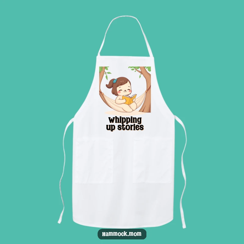 Funny Hammock Mom Animal Apron - Kitchen Reads, Culinary Funny Gift