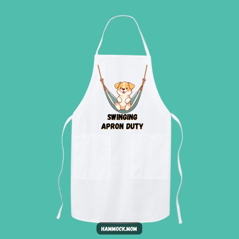 Funny Swinging Dog Hammock Apron: Peaceful Cooking Fun, Perfect Funny Gift