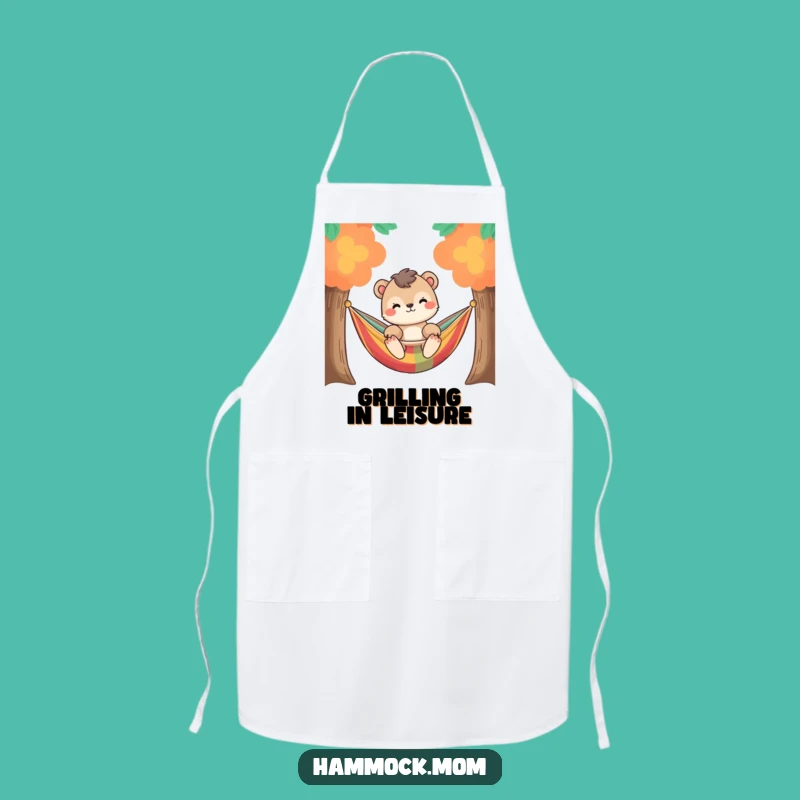 Funny Relaxed Animal Hammock Apron: Chill Kitchen Fun for Easygoing Cooks