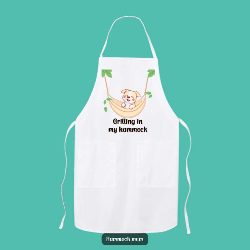 Funny Dog Hammock Apron: Relaxed Canine Style for Kitchen Fun, Funny Gift