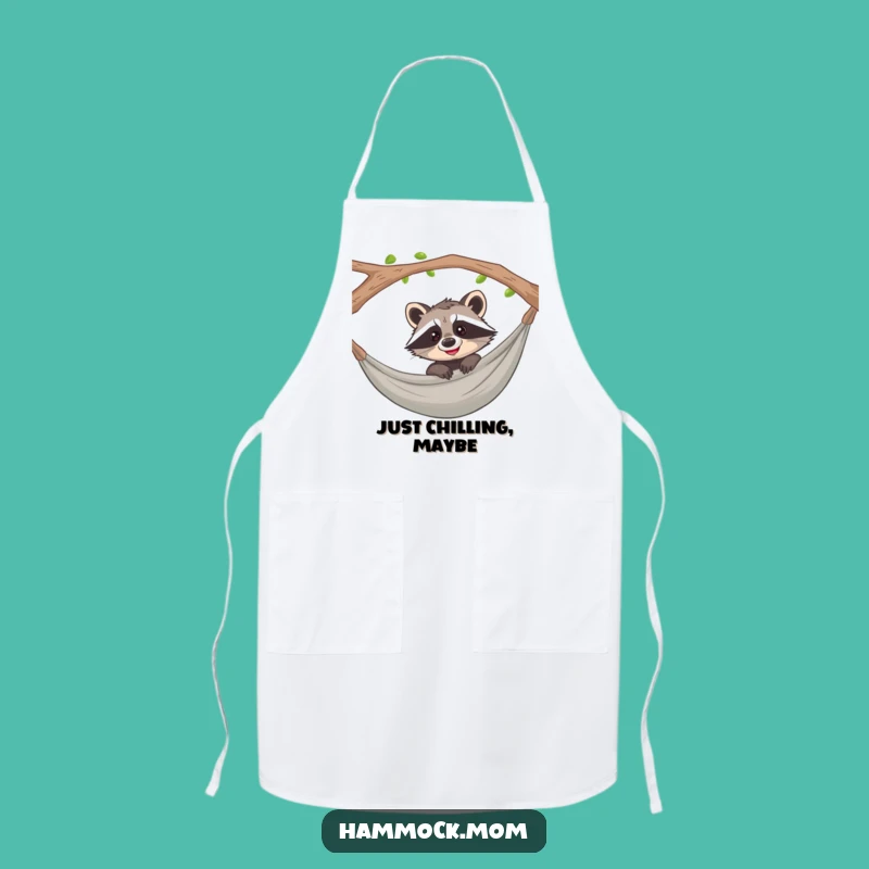 Funny Raccoon Chef Apron: Playful Grin Kitchen Fun, Practical Funny Gift