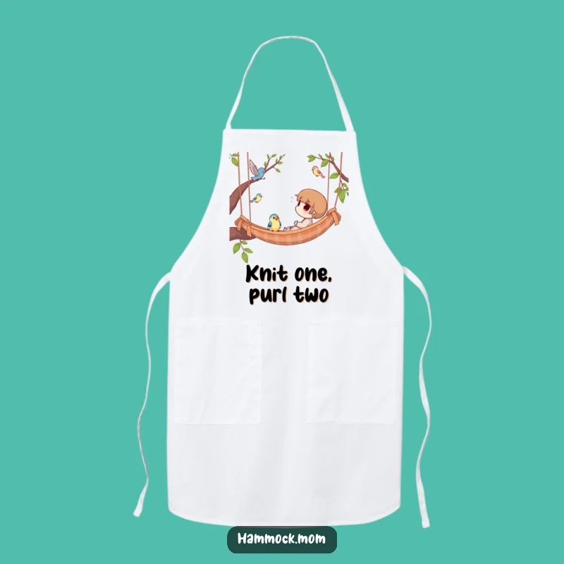 Funny Hammock Bird Watching Apron: Kitchen Character Design, Great Funny Gift