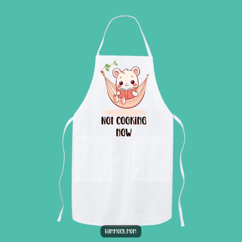 Funny Kawaii Hammock Animal Kitchen Apron: Hilarious Cooking Companion for Relaxed Chefs