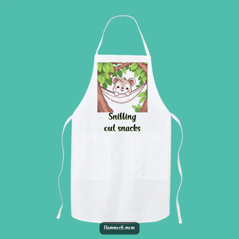 Funny Curious Hammock Animal Apron: Cook with a Peek of Humor