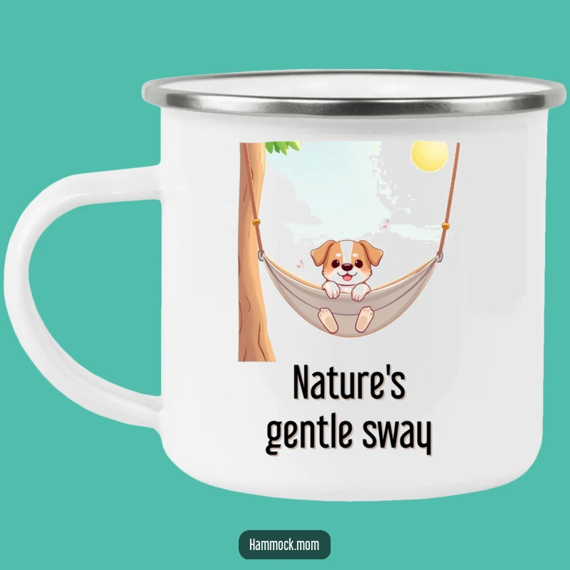 Funny Sunny Hammock Dog Camping Mug - Enjoy Drinks Under the Sun