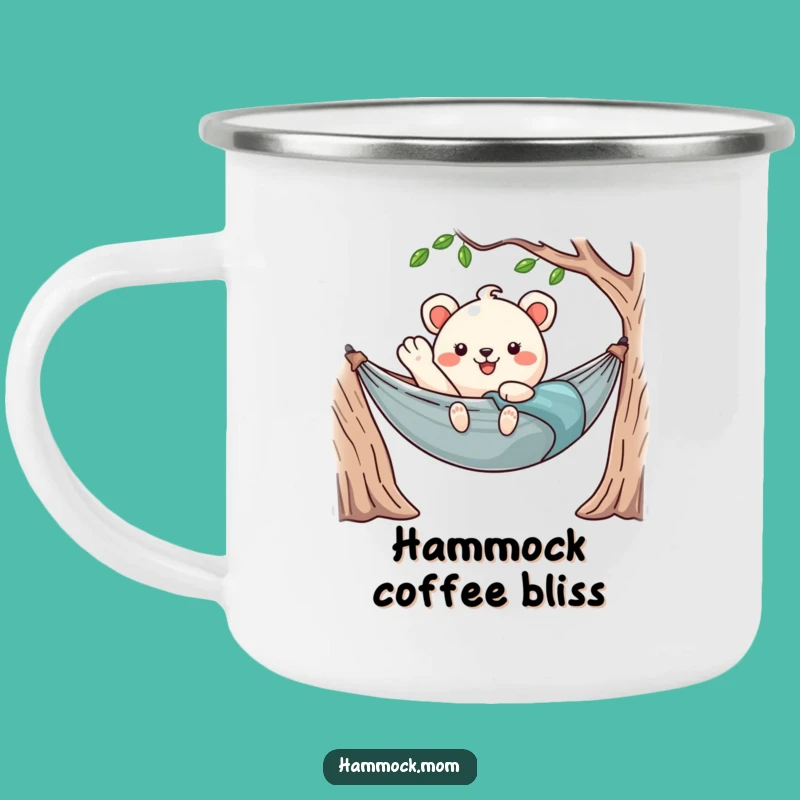 Funny Kawaii Hammock Camping Mug: Rugged & Hilarious Relaxed Companion