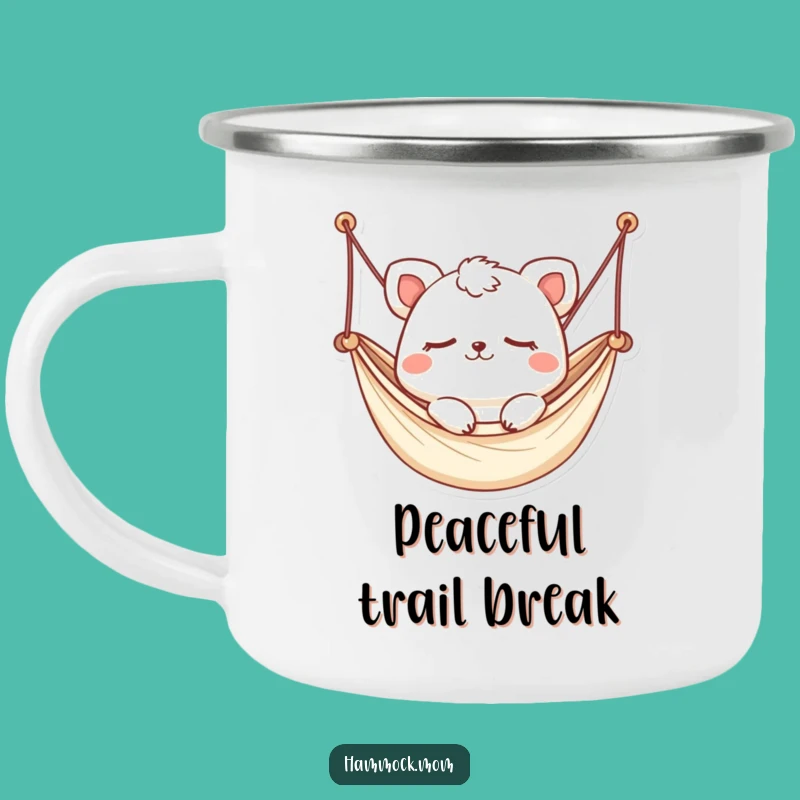 Funny Kawaii Hammock Animal Camping Mug: Gentle Sway, Outdoor Gift