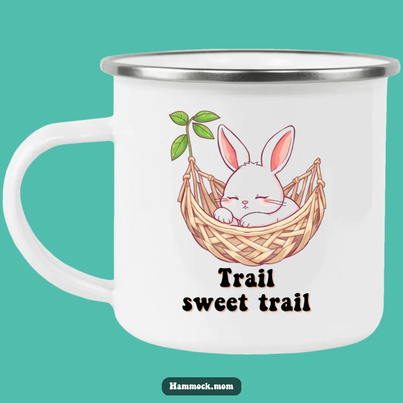 Funny Bunny Camp Mug: Hammock Rest, Peaceful Outdoor Funny Gift