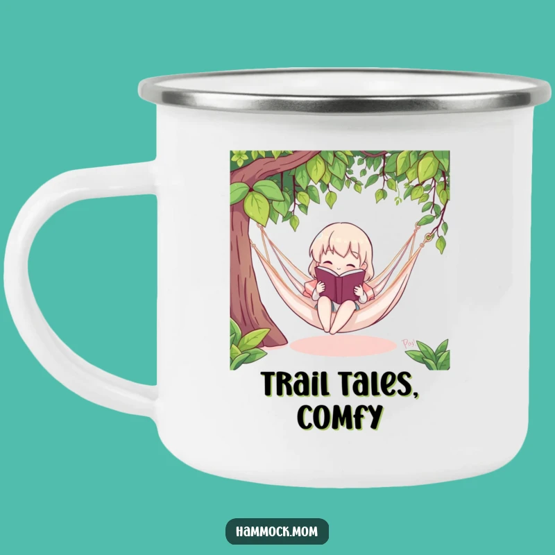 Funny Bookworm Hammock Reader Camping Mug: Your Literary Campfire Companion