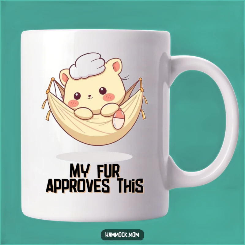 Funny Kawaii Animal Hammock Mug: Gentle Breeze Fur Bliss, Perfect Gift!