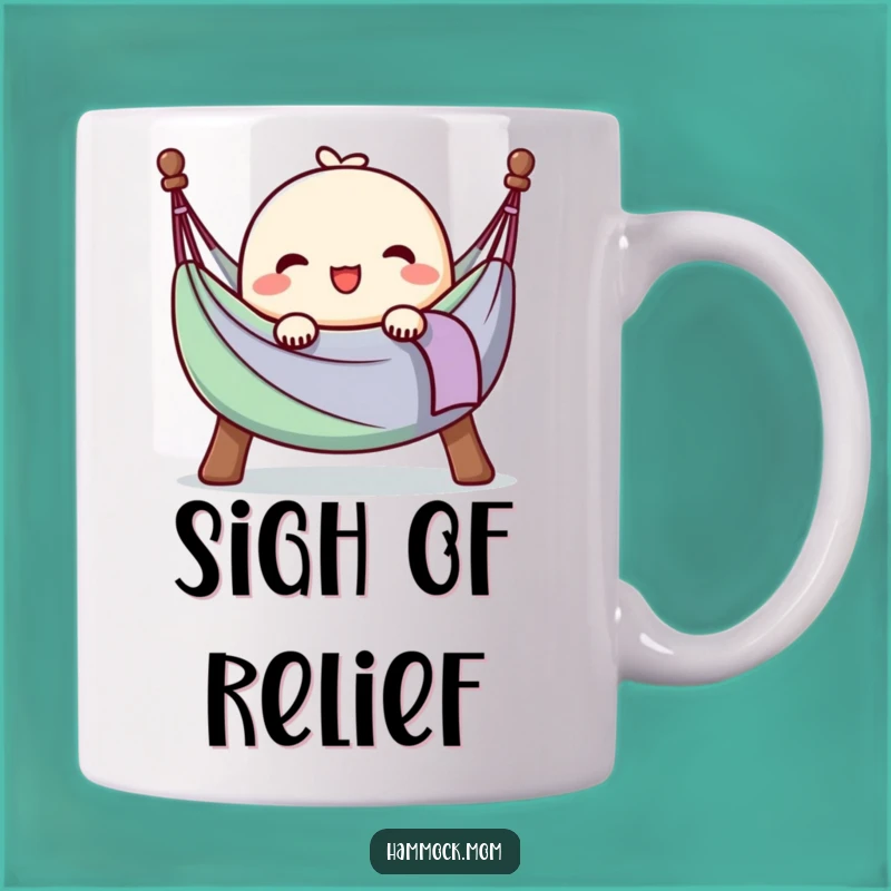 Funny Kawaii Hammock Happy Sigh Mug - Ultimate Relaxation Character Gift