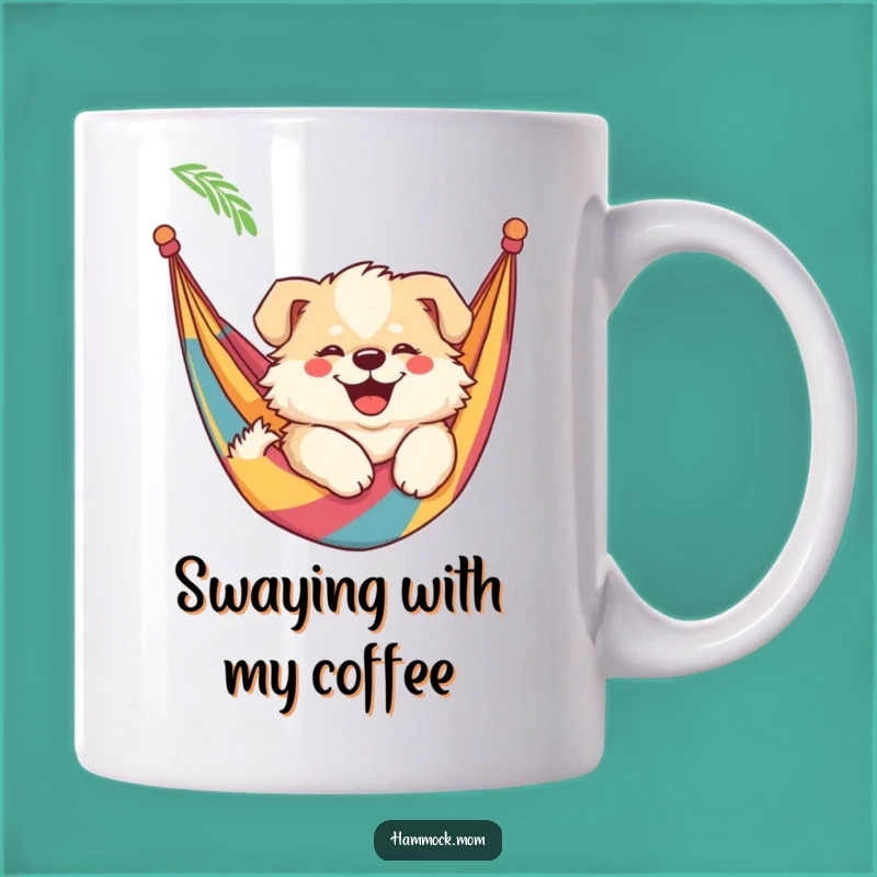 Funny Mama Dog Hammock Mug - Relaxing Gift for Adorable Dog Moms