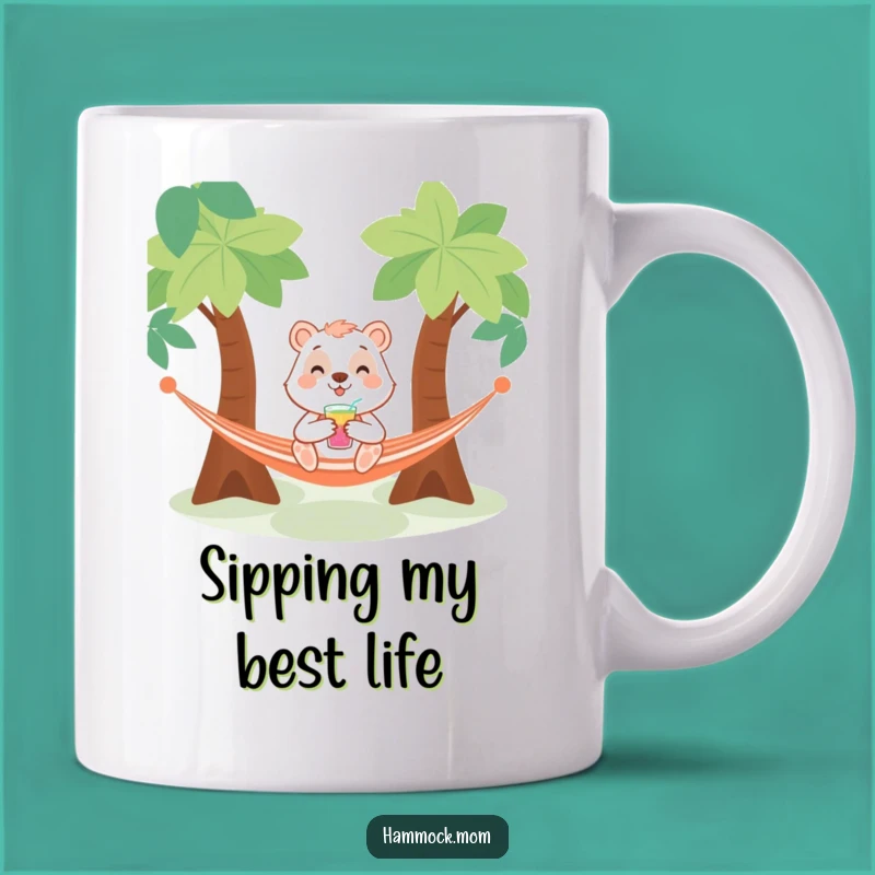 Funny Chill Animal Hammock Mug: Sip and Relax Funny Gift
