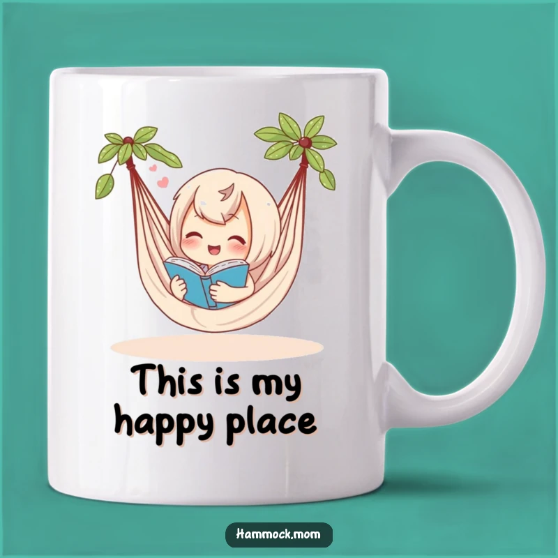 Funny Hammock Reader Mug: A Relaxed Character's Contented Sigh Makes a Perfect Funny Gift