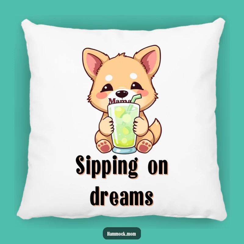 Cozy Funny Mama Dog Drink Pillow - Soft & Hilarious Relaxation Accent