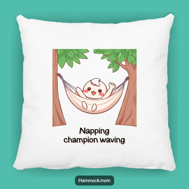 Funny Hammock Character Pillow: Relaxed Waving Possum Comfort Gift