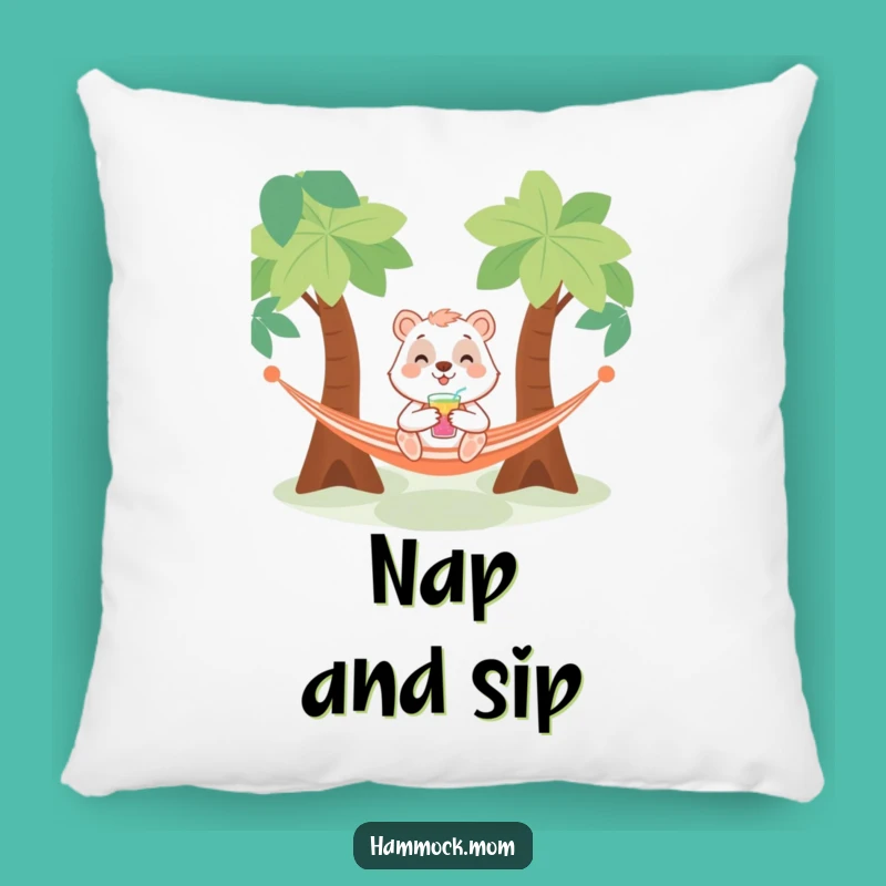 Funny Hammock Drinker Animal Pillow: Cozy Comfort with a Funny Twist