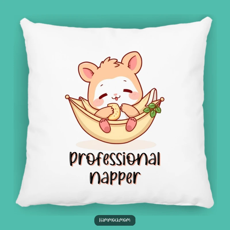 Funny Hammock Mom Animal Pillow: Cozy Comfort, Hilarious Snack Break Gift