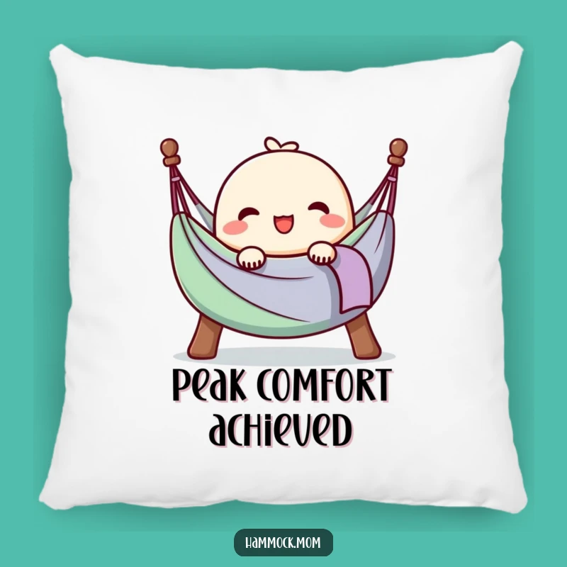 Funny Kawaii Hammock Happy Sigh Pillow - Cozy Ease Cushion Gift