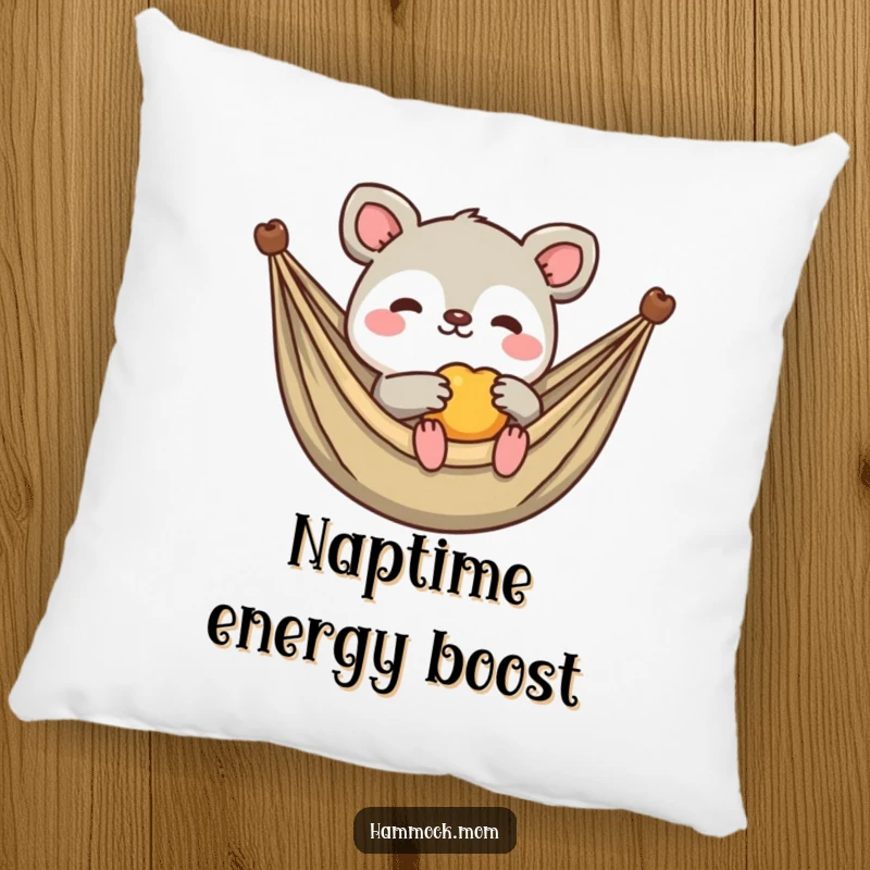 Funny Kawaii Animal Pillow: Soft cushion with a creature offering fruit while lounging, providing comfort and a touch of funny generosity.