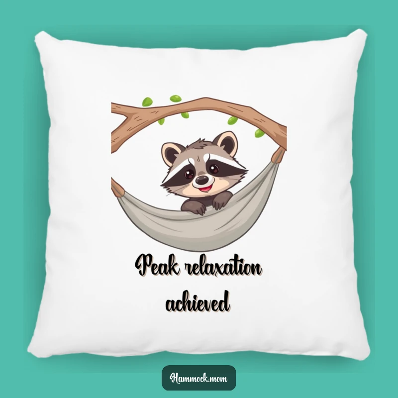 Funny Raccoon Hammock Pillow: Playful Grin Comfort, Cozy Funny Gift