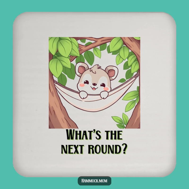 Funny Curious Hammock Animal Coaster: Protect Surfaces with Playful Intrigue
