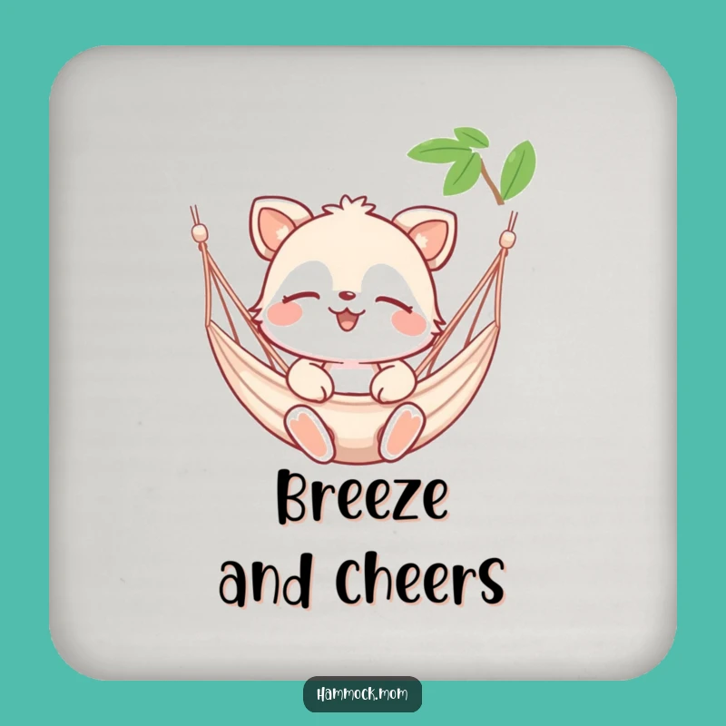 Funny Hammock Breeze Animal Coaster: Sip in Serenity