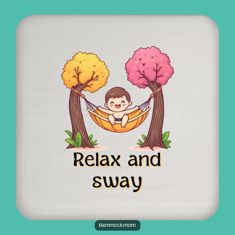 Funny Hammock Character Coaster - Gentle Sway Drink Protector