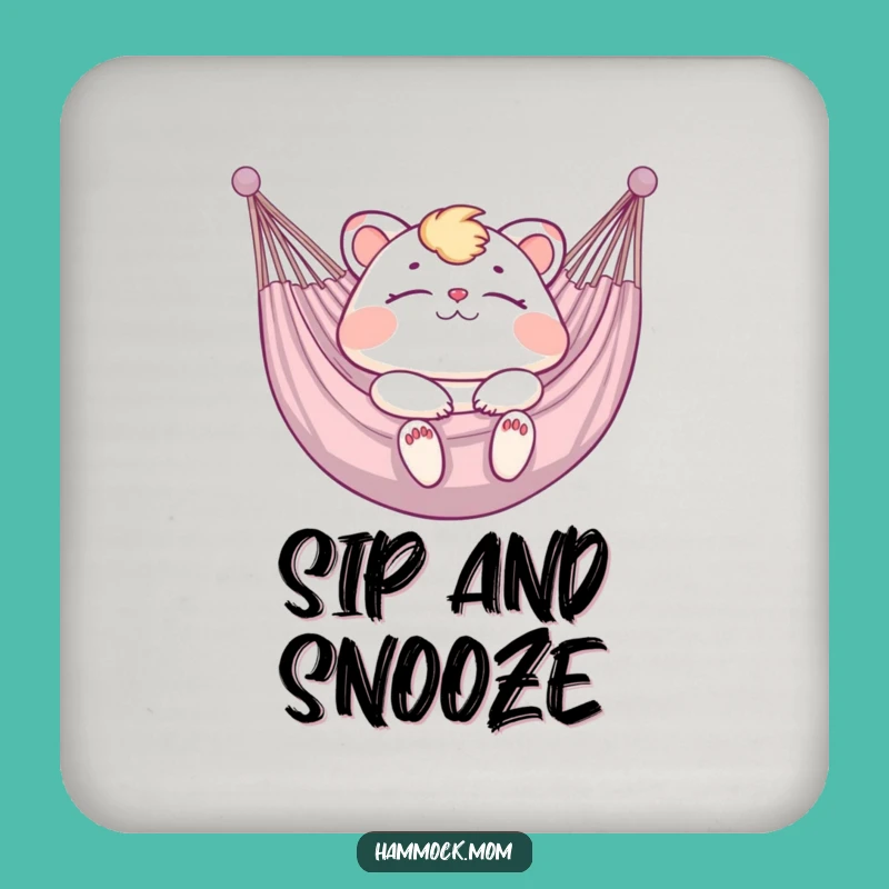 Funny Hammock Mom Animal Coaster Set - Blissful Protection, Stylish Funny Gift