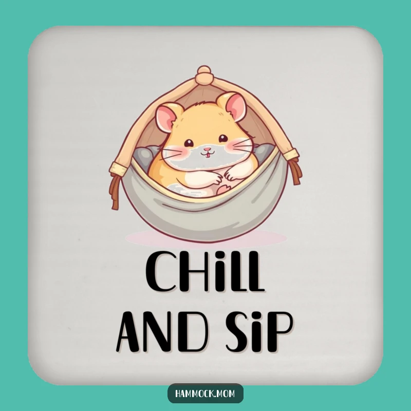 Funny Hamster Hammock Drink Coasters: Protect Surfaces with Cozy Charm