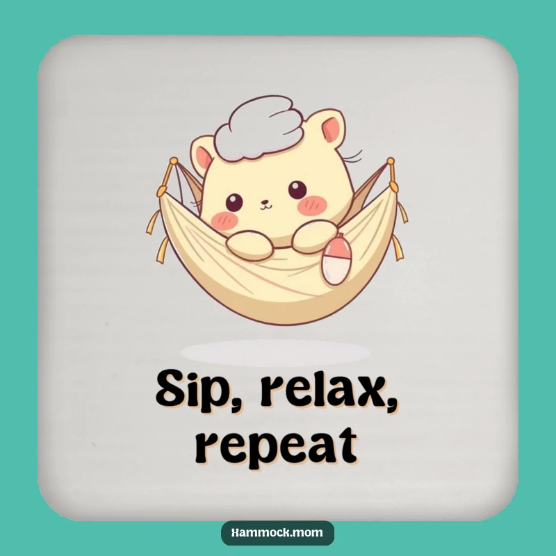 Funny Kawaii Hammock Animal Coaster: Breezy Protection, Hilarious Table Gift!