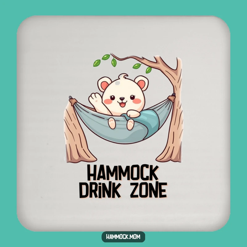 Funny Kawaii Hammock Coaster Set: Protect Surfaces with Hilarious Relaxed Art