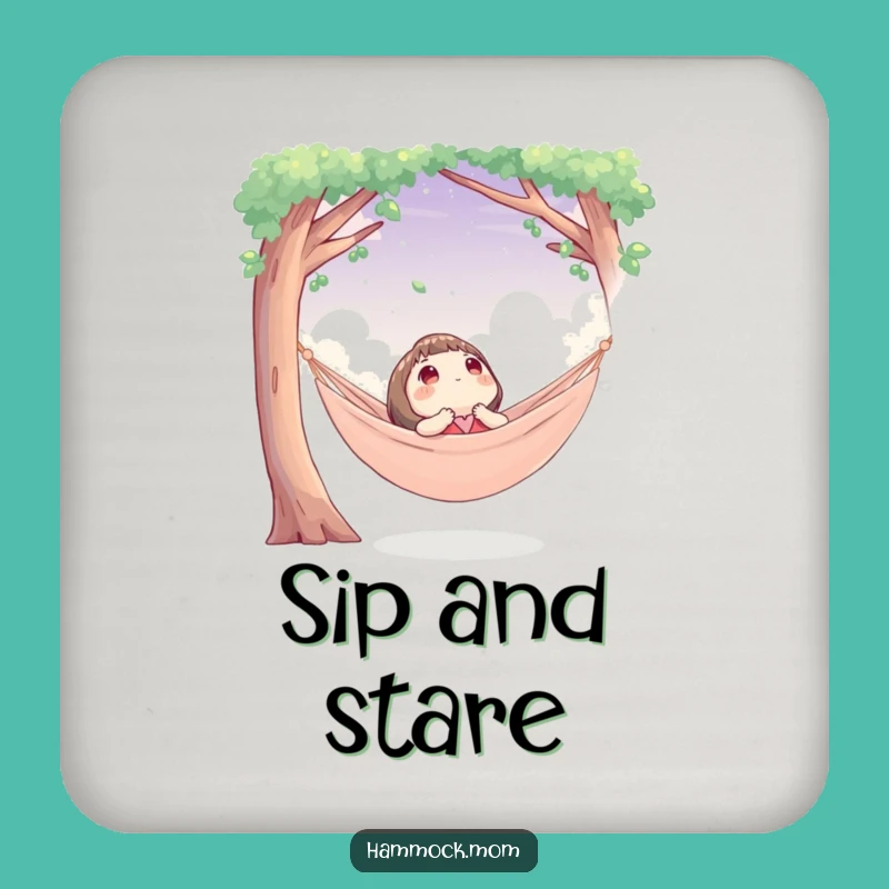 Funny Sky Hammock Coaster: Character's Protected Surface for a Humorous Table Gift