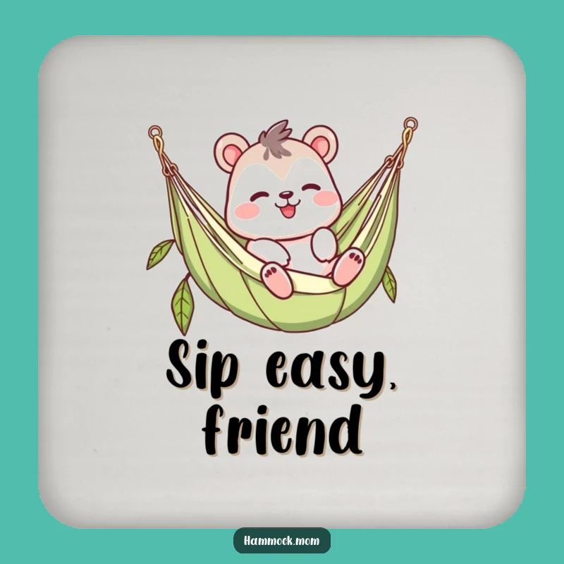 Funny Waving Hammock Coaster - Protect Surfaces with Chill Gift!