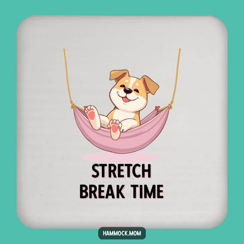 Funny Lazy Stretch Dog Coasters - Protect Surfaces with Comfort Humor