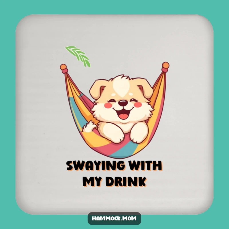 Funny Mama Dog Hammock Coaster Set - Protect Surfaces with Chill Vibes
