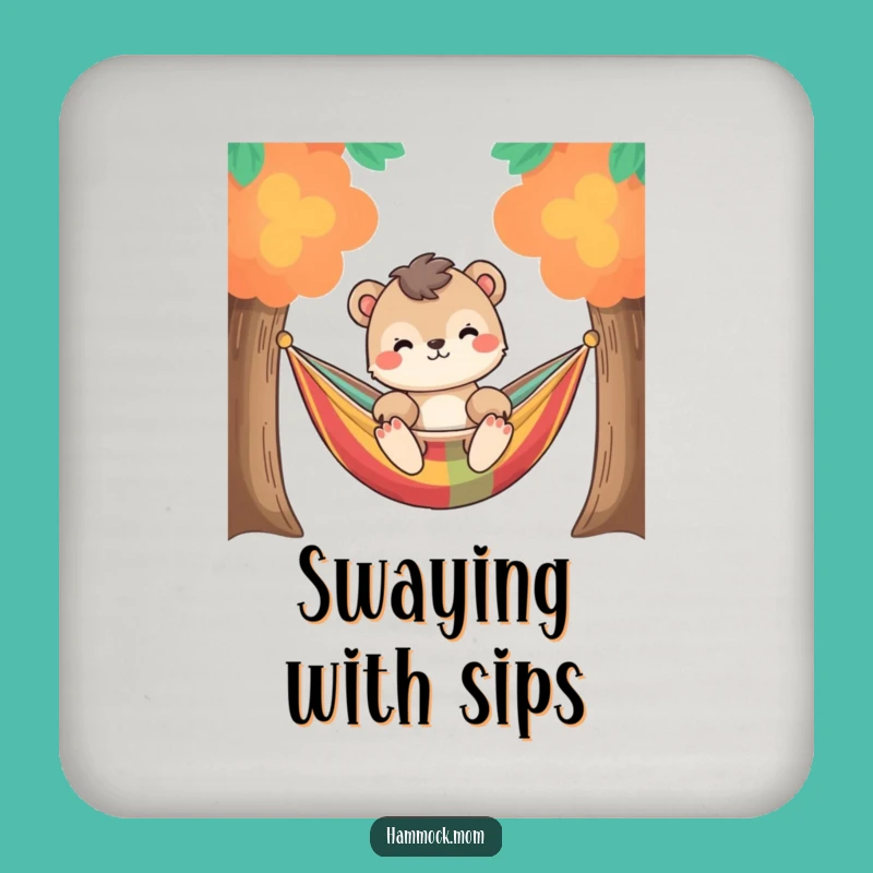 Funny Relaxed Animal Hammock Coaster: Chill Protection for Surfaces