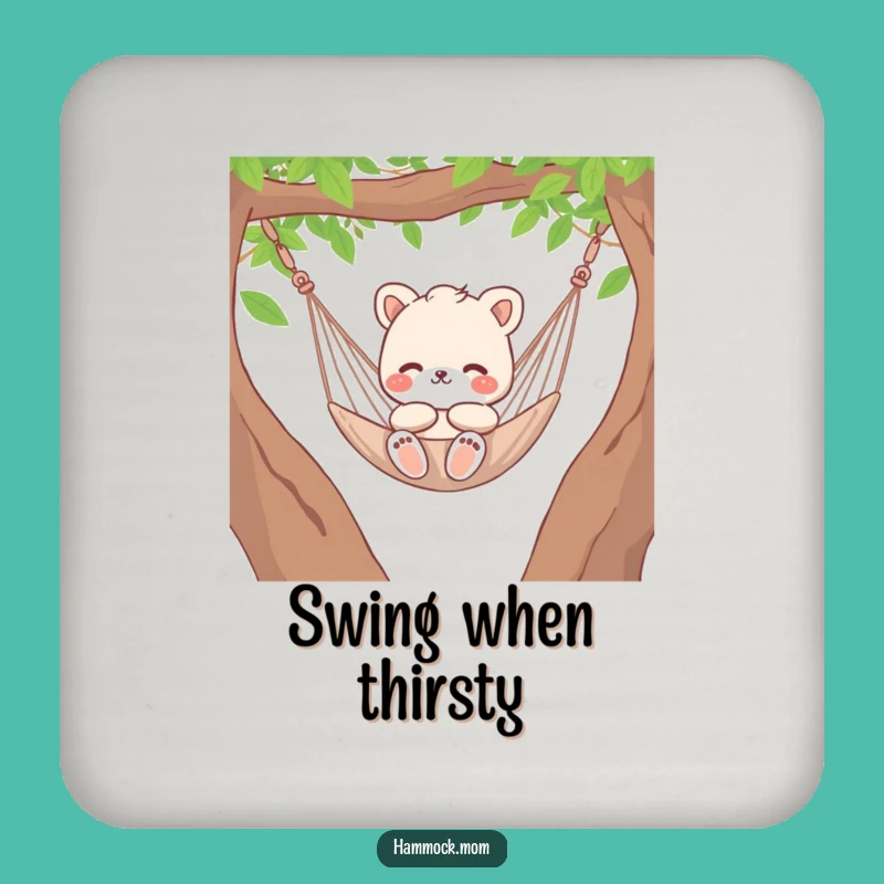 Funny Hammock Mom Animal Coasters - Relaxed Table Protection Gift