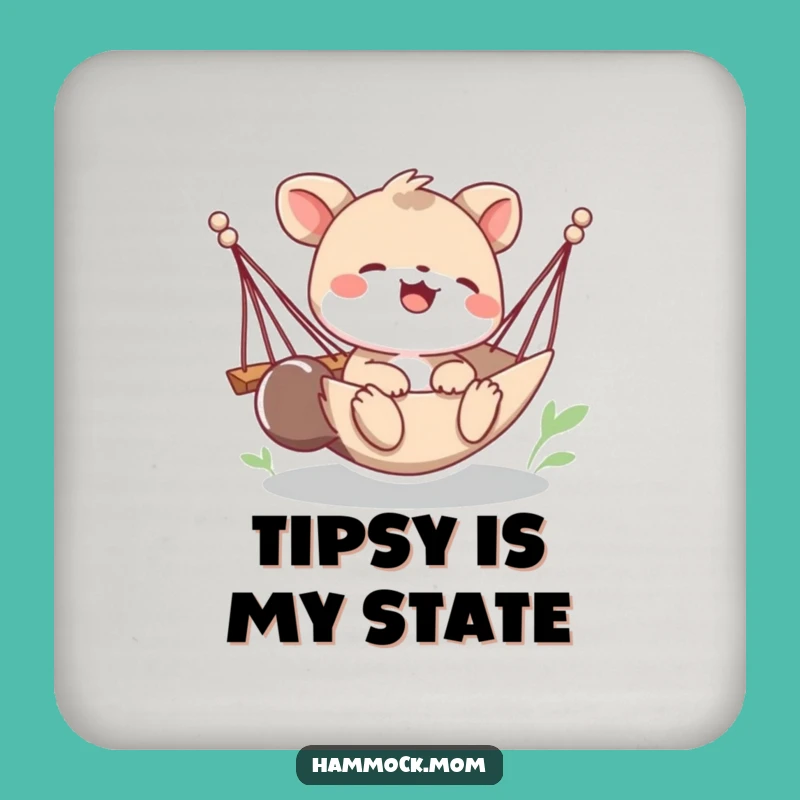 Funny Giggling Hammock Animal Coaster: Protect Surfaces with Playful Style