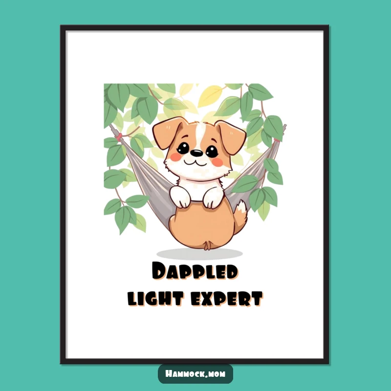 Funny Dappled Sun Dog Hammock Poster: Nature's Light Art, Perfect Funny Gift