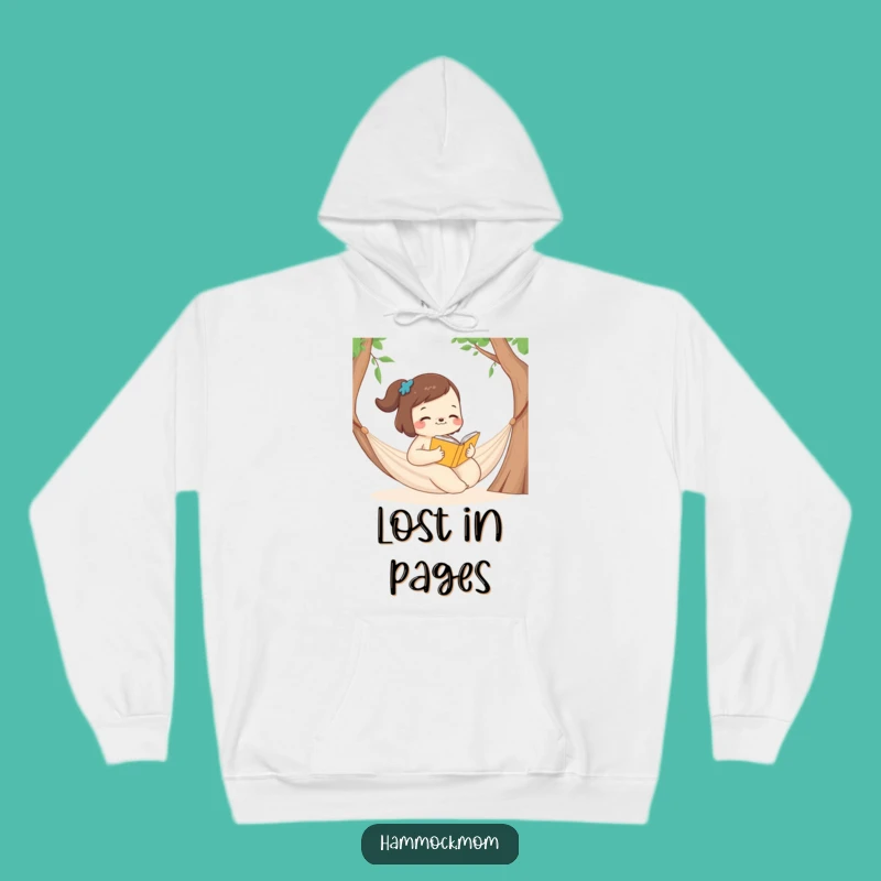 Cozy Funny Hammock Mom Animal Hoodie - Reading Retreat, Warm Funny Gift