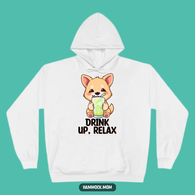 Cozy Funny Mama Dog Drink Hoodie - Warm & Hilarious Relaxation Gift
