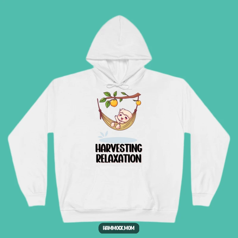 Funny Hammock Fruit Hoodie: Cozy Comfort as Character Reaches for a Humorous Treat Gift
