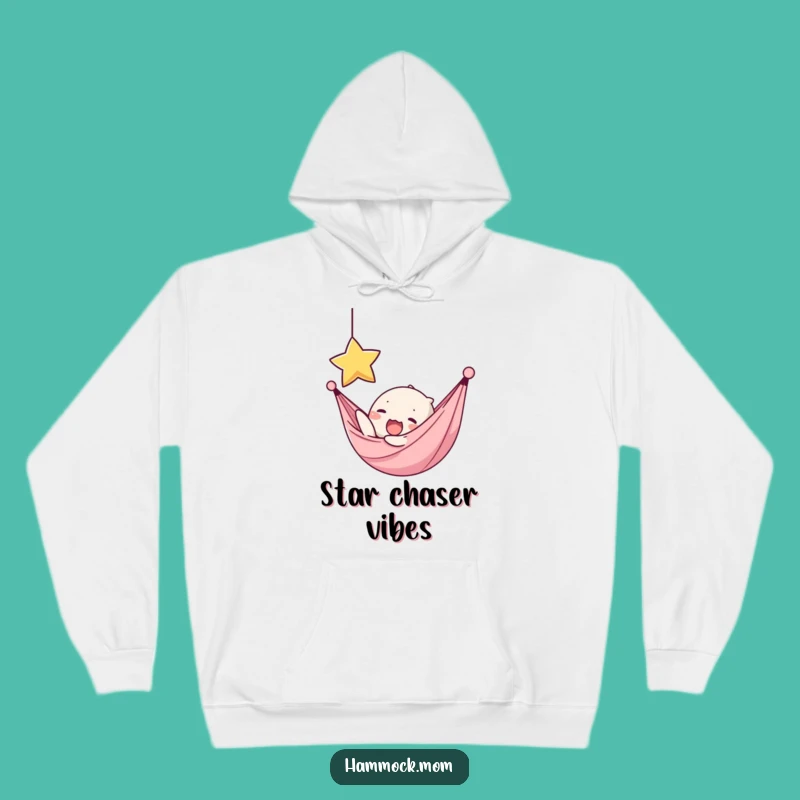Funny Kawaii Hammock Star Yawn Hoodie - Cozy Dreamer's Comfort Gift
