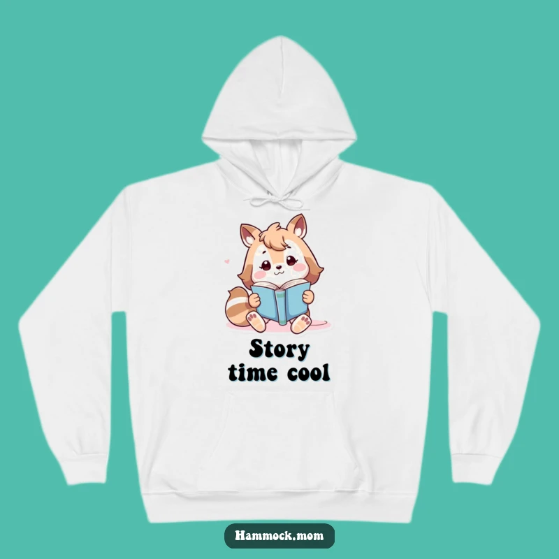 Funny Animal Book Lover Hoodie - Cozy Lounging Character Gift