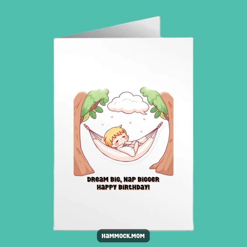 Free Printable Birthday Card: Dreamy Hammock Nap - Hilarious Birthday Downloadable