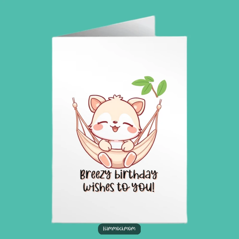 Free Printable Birthday Card: Breezy Hammock Animal - Hilarious Downloadable Fun!