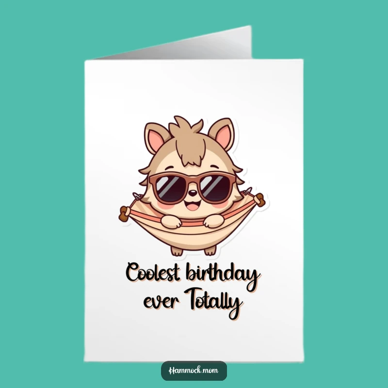 Free Printable Birthday Card: Cool Sunglasses Hammock Animal, Epic Downloadable Gift