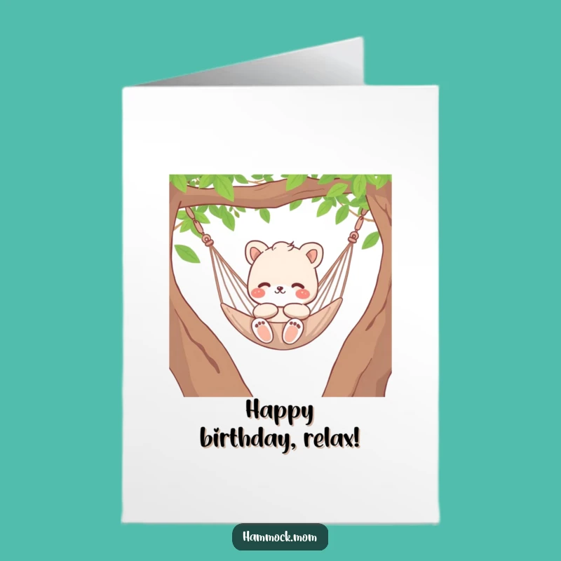 Free Printable Birthday Card: Relaxed Hammock Mom, Chill Birthday Downloadable Gift